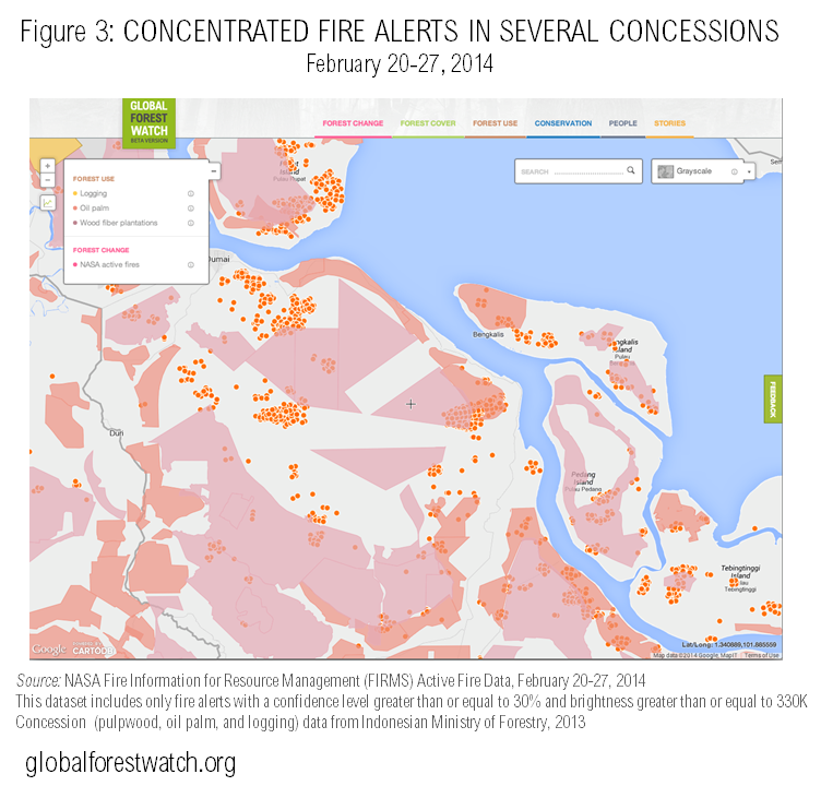 Concentrated Fire Alerts in Several Concessions