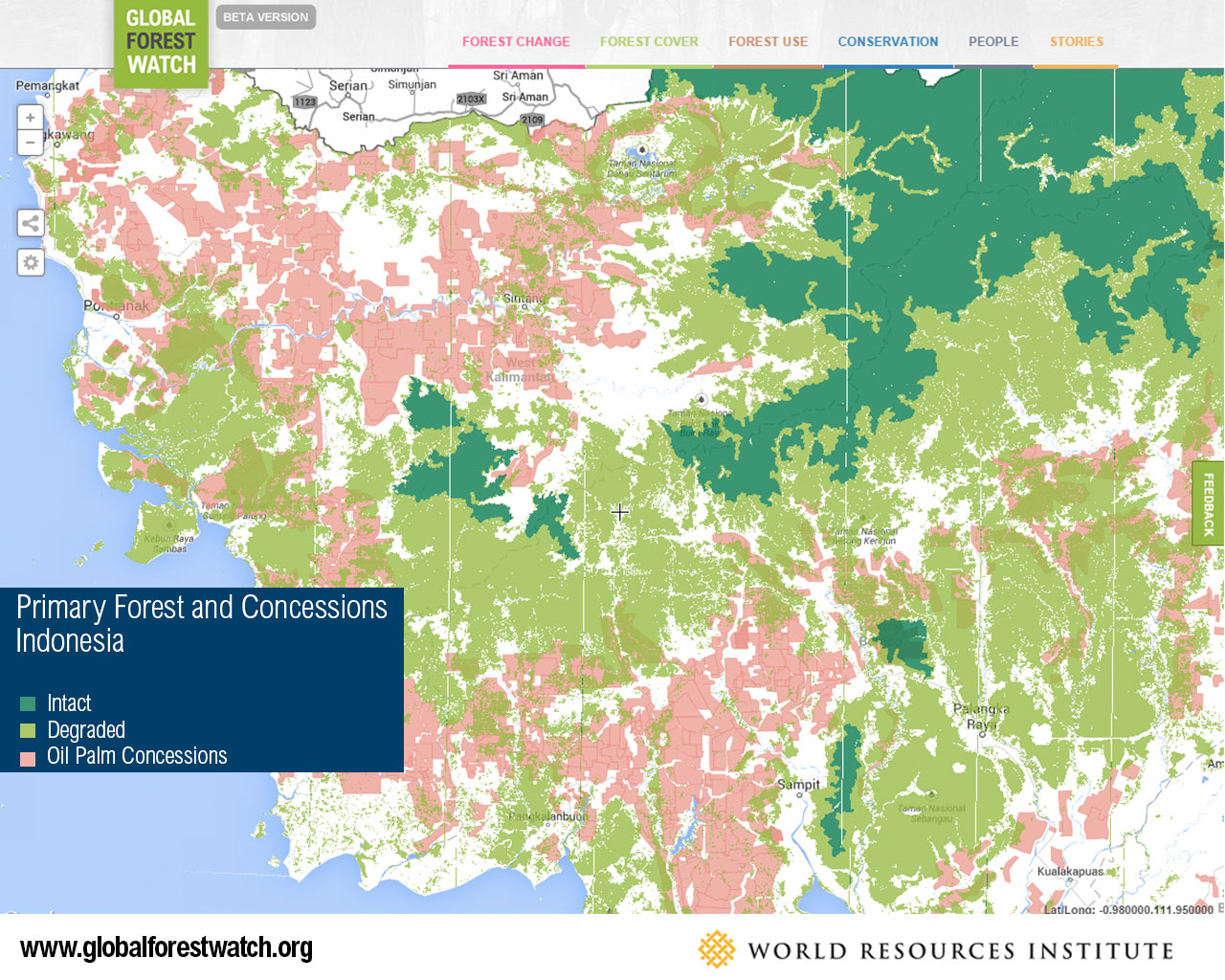 Indonesia Primary Forest and Concessions
