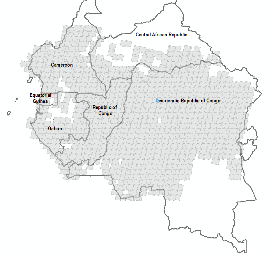 Congo River Basin SPOT footprint
