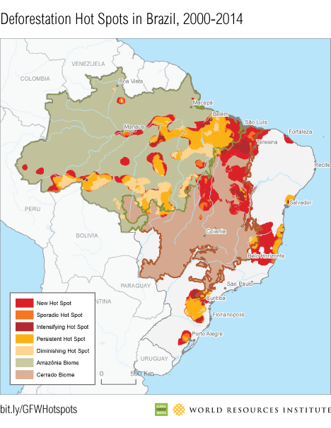 New Deforestation Hot Spots In World S Largest Tropical Forests Global Forest Watch Blog