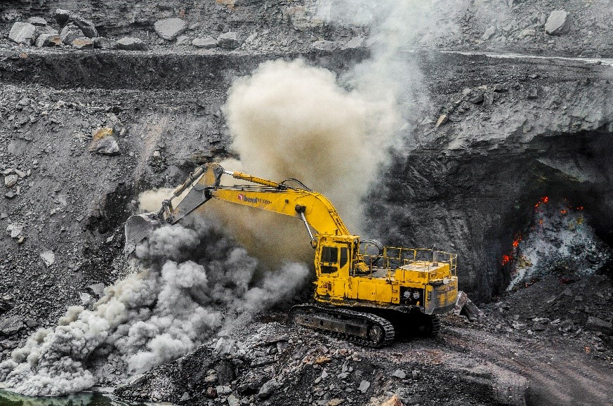 Excavation of coal seam fire.