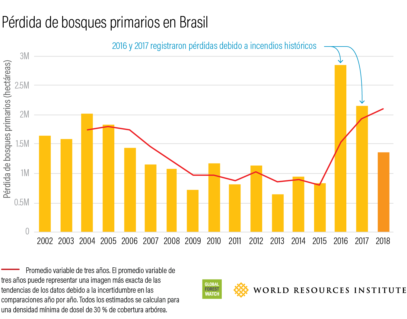 perdida de bosques primarios en brasil