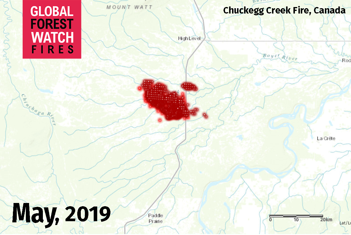 Chuckegg Creek fire on GFW Fires