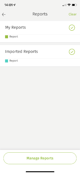 Customize the reports visible on the map.