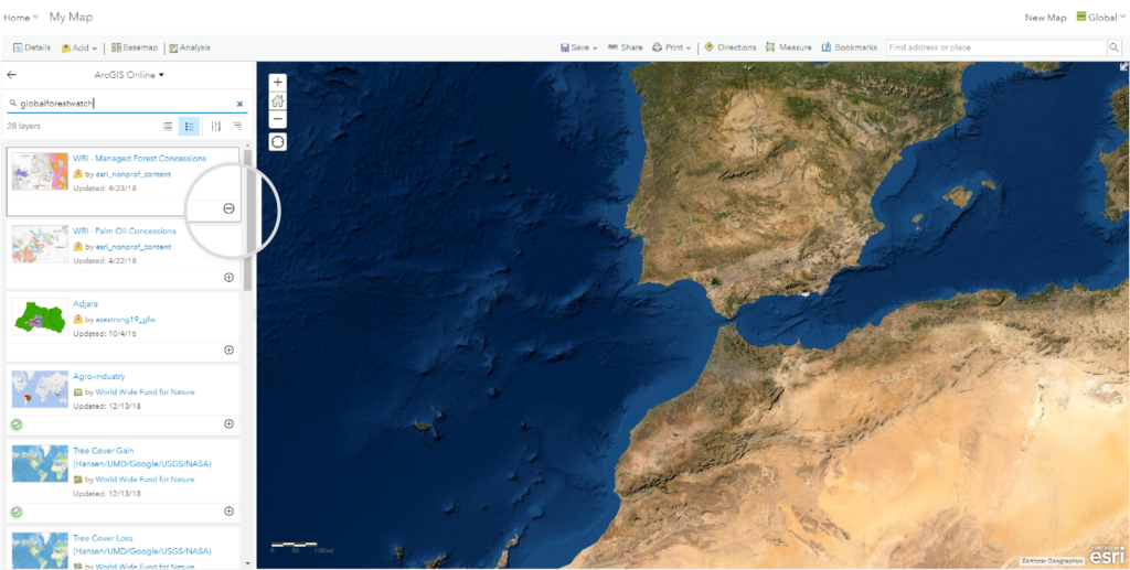 Create A Web Map On Arcgis Online Help Center Gfw