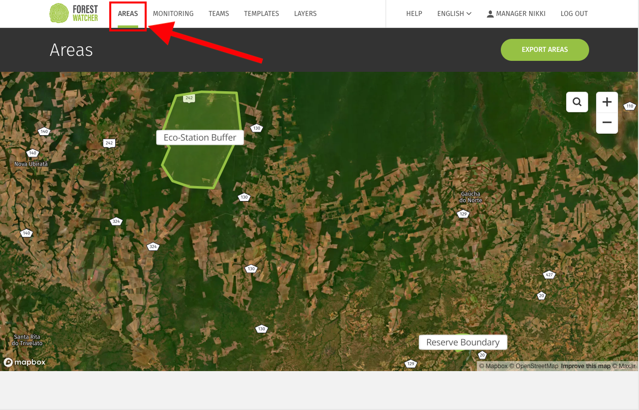 Create an area of interest on the web Help Center Global Forest Watch